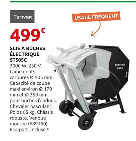 SCIE À BÛCHES ÉLECTRIQUE ST505C