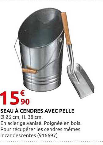 SEAU À CENDRES AVEC PELLE