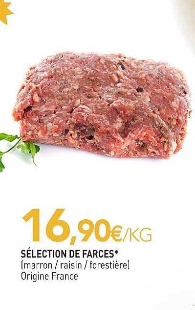 SÉLECTION DE FARCES* (marron / raisin / forestière)