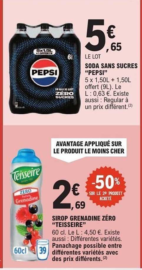 SODA SANS SUCRES "PEPSI"