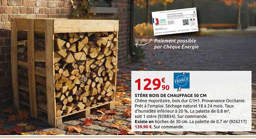 STÈRE BOIS DE CHAUFFAGE 50 CM