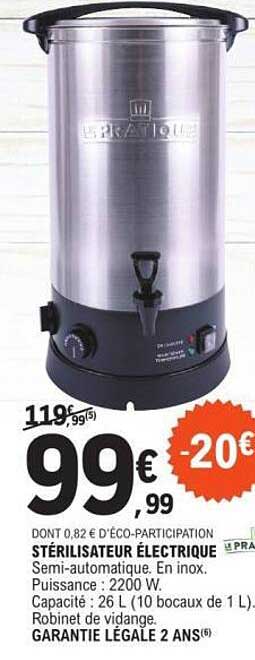 STÉRILISATEUR ÉLECTRIQUE