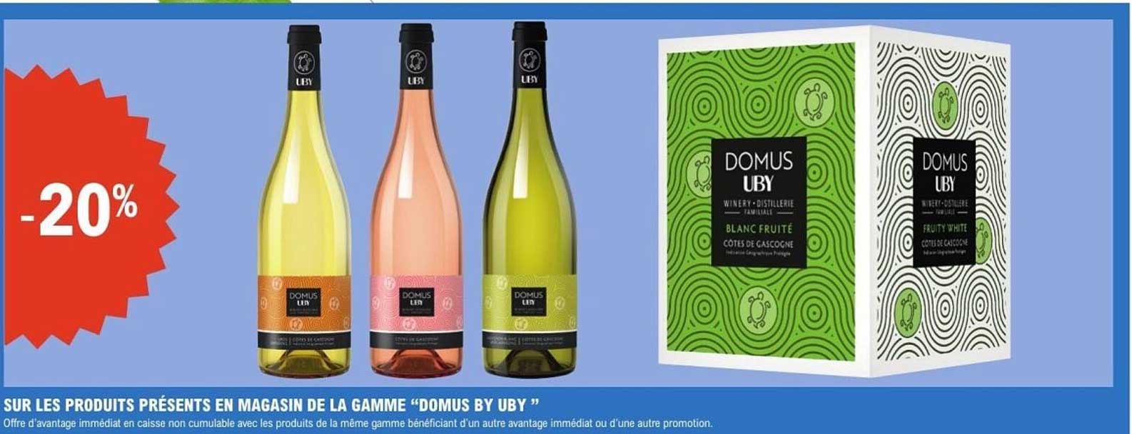 SUR LES PRODUITS PRÉSENTS EN MAGASIN DE LA GAMME "DOMUS BY UBY"