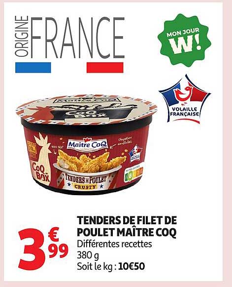TENDERS DE FILET DE POULET MAÎTRE COQ