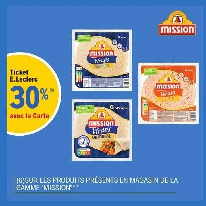 Ticket E.Leclerc 30% avec la Carte