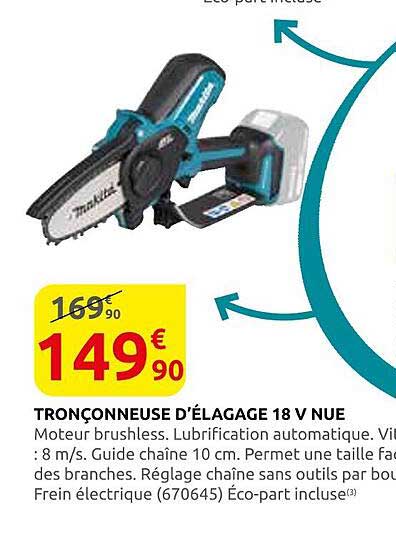 TRONÇONNEUSE D’ÉLAGAGE 18 V NUE