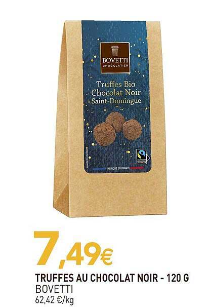TRUFFES AU CHOCOLAT NOIR - 120 G BOVETTI