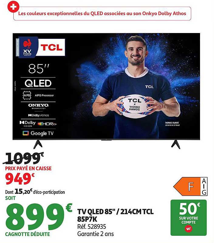 TV QLED 85" / 214CM TCL 85P7K