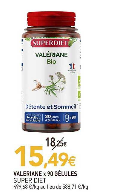 VALÉRIANE x 90 GÉLULES SUPER DIET