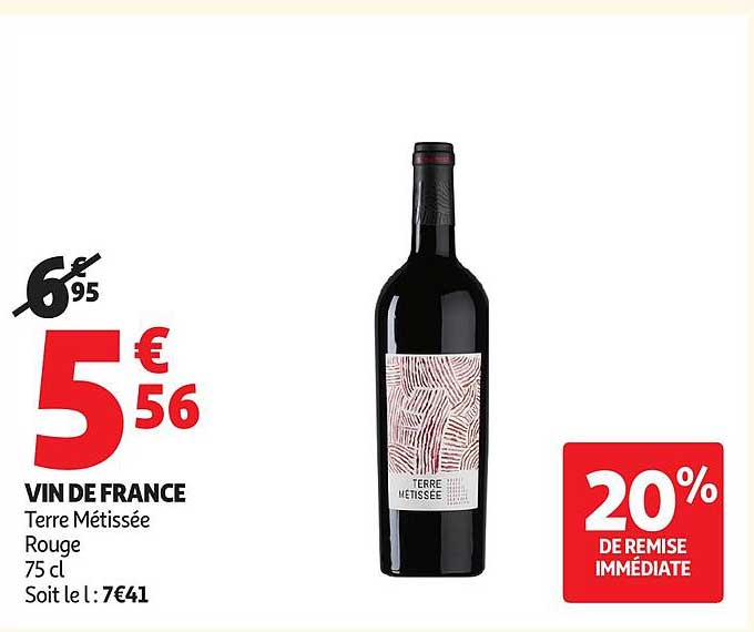 VIN DE FRANCE Terre Métissée Rouge 75 cl