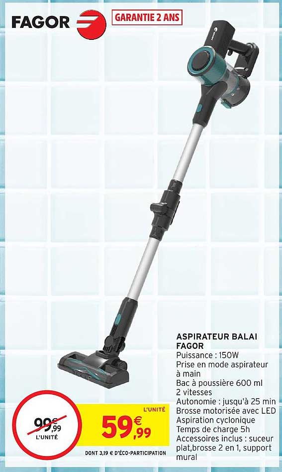 Aspirateur Balai Fagor Avisnull