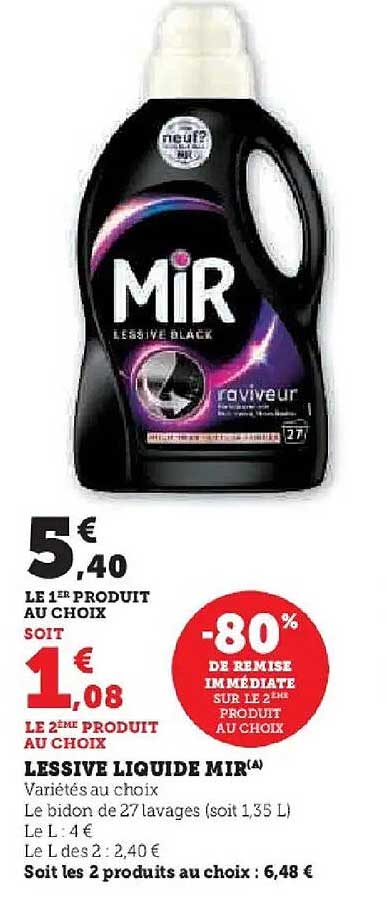 Lessive Robijn Promo Lessive Liquide Mir(A) Variétés Au Choix chez Super U ...