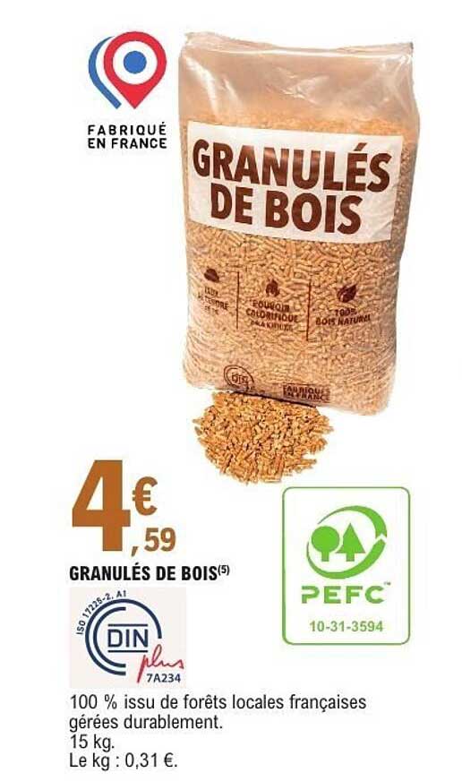Promotion Granuls De Bois Leclerc