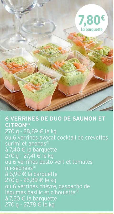 6 VERRINES DE DUO DE SAUMON ET CITRON(1)