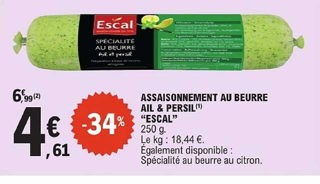 ASSAISONNEMENT AU BEURRE AIL & PERSIL(1) "ESCAL"