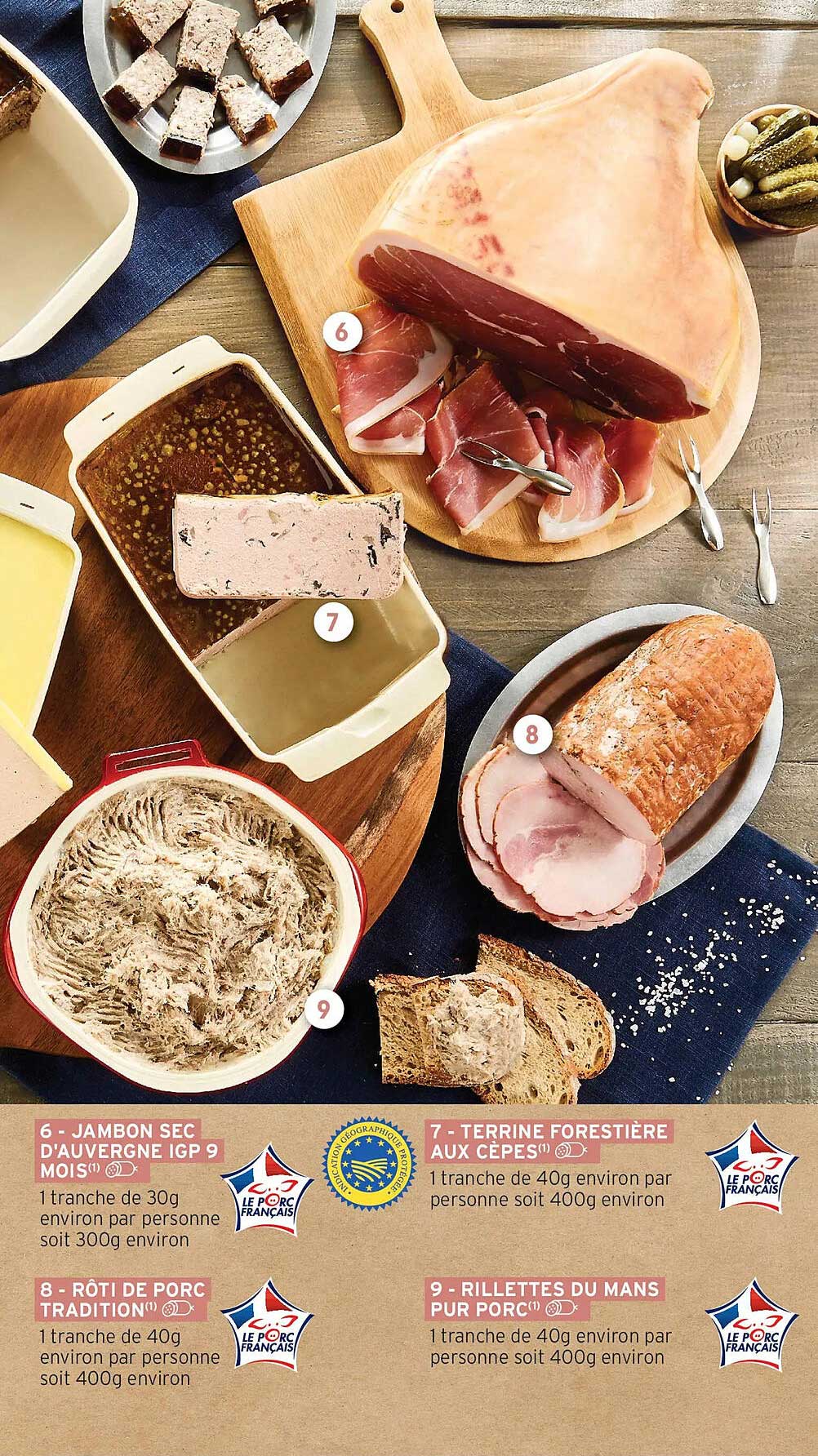 JAMBON SEC D'AUVERGNE IGP 9 MOIS