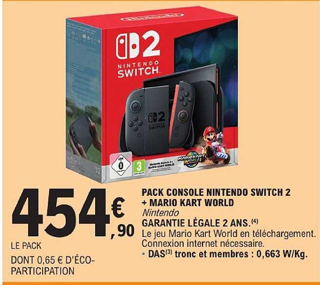 PACK CONSOLE NINTENDO SWITCH 2 + MARIO KART WORLD