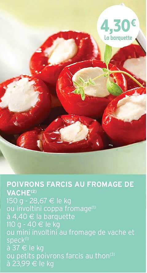 POIVRONS FARCIS AU FROMAGE DE VACHE