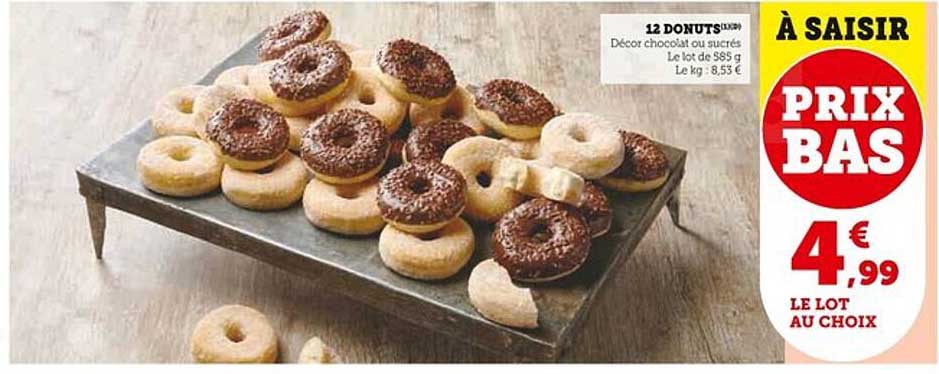 12 DONUTS Décor chocolat ou sucrés