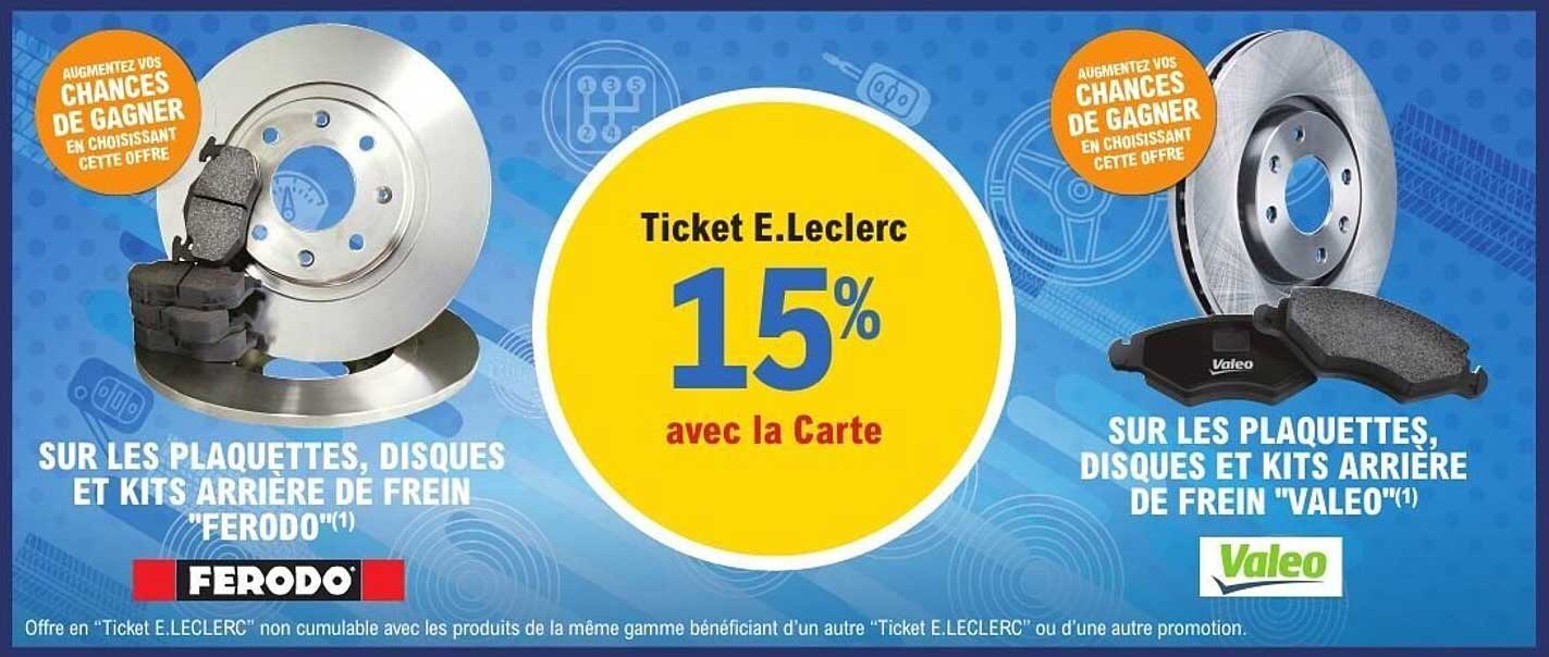 15% sur les plaquettes, disques et kits arrière de frein "Ferodo" et "Valeo"