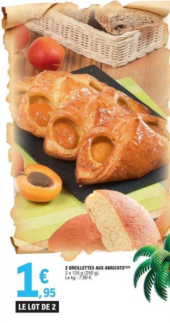 2 OREILLETES AUX ABRICOTS