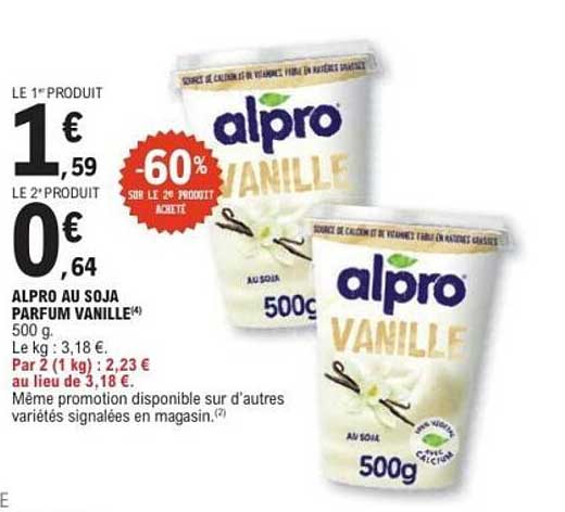 ALPRO AU SOJA PARFUM VANILLE