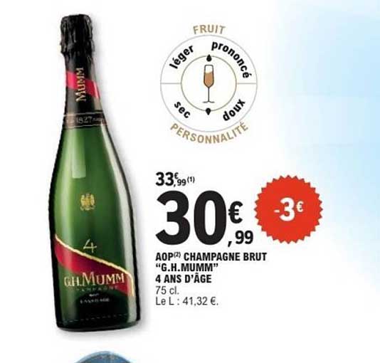 AOP Champagne Brut "G.H. MUMM" 4 ans d'âge