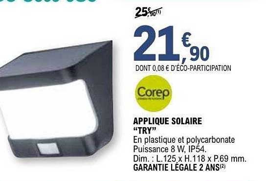 APPLIQUE SOLAIRE “TRY”