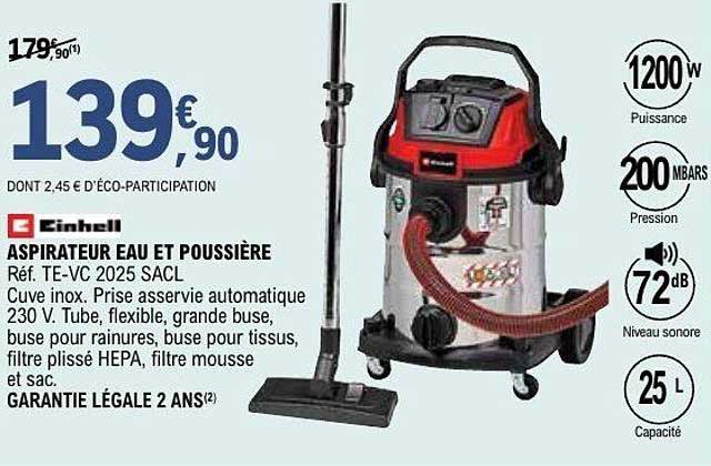 ASPIRATEUR EAU ET POUSSIÈRE