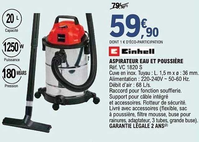ASPIRATEUR EAU ET POUSSIÈRE