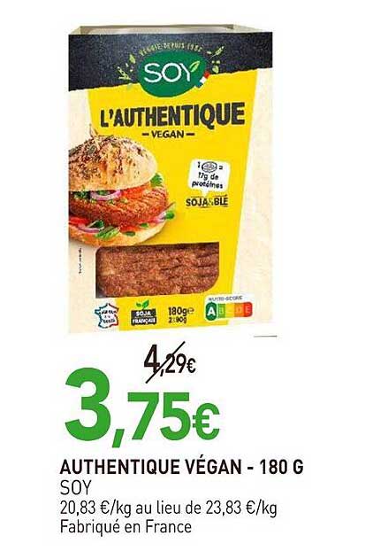 AUTHENTIQUE VÉGAN - 180 G
