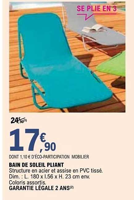 BAIN DE SOLEIL PLIANT
