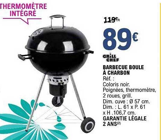 BARBECUE BOULÉ À CHARBON
