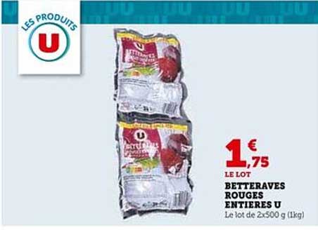 BETTERAVES ROUGES ENTIÈRES U