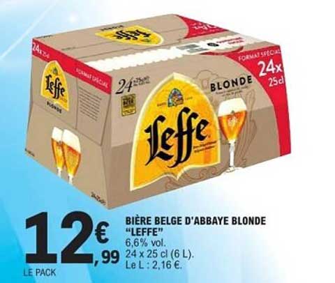 BIÈRE BELGE D'ABBAYE BLONDE "LEFFE"