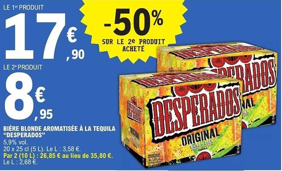 Bière blonde aromatisée à la tequila 'Desperados'