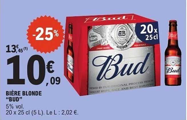 BIÈRE BLONDE "BUD"