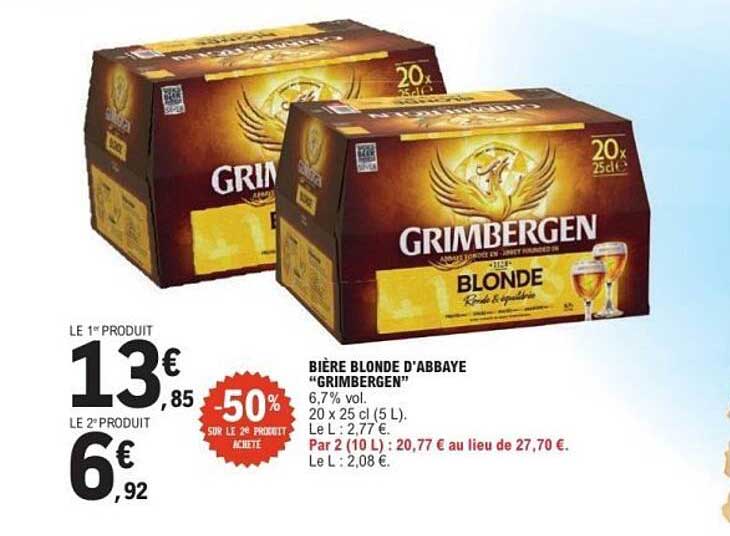 BIÈRE BLONDE D'ABBAYE “GRIMBERGEN”