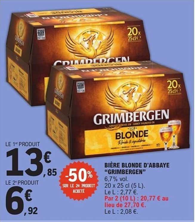 Bière Blonde d'Abbaye "Grimbergen"