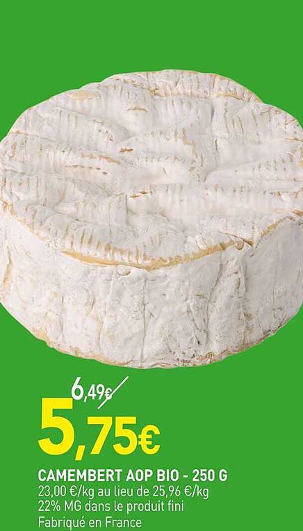 CAMEMBERT AOP BIO - 250 G