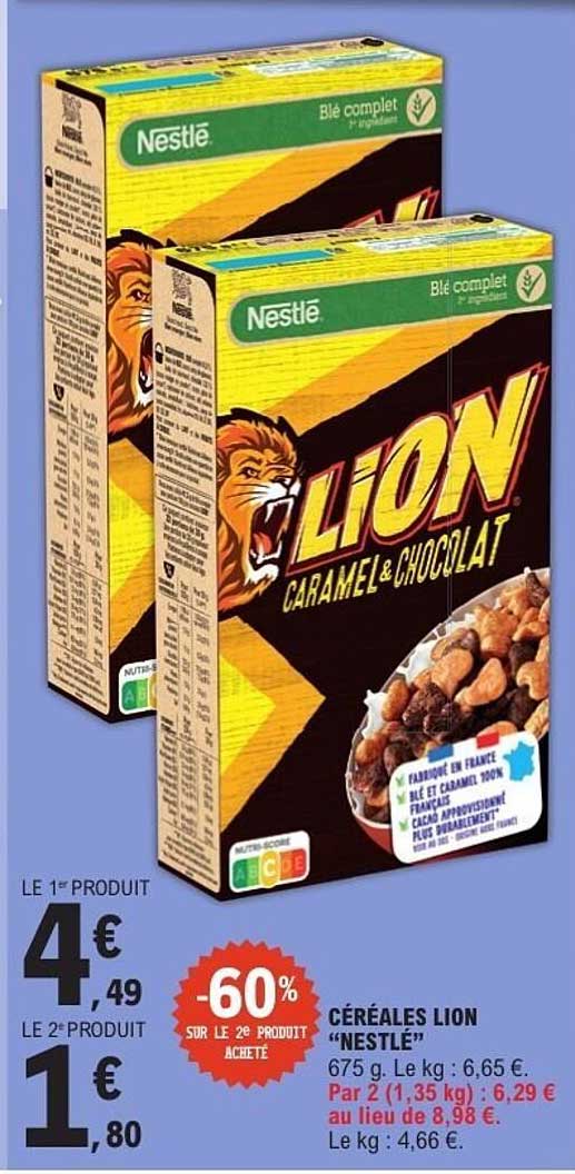 CÉRÉALES LION "NESTLÉ"