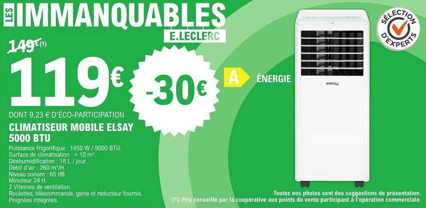 CLIMATISEUR MOBILE ELSAY 5000 BTU