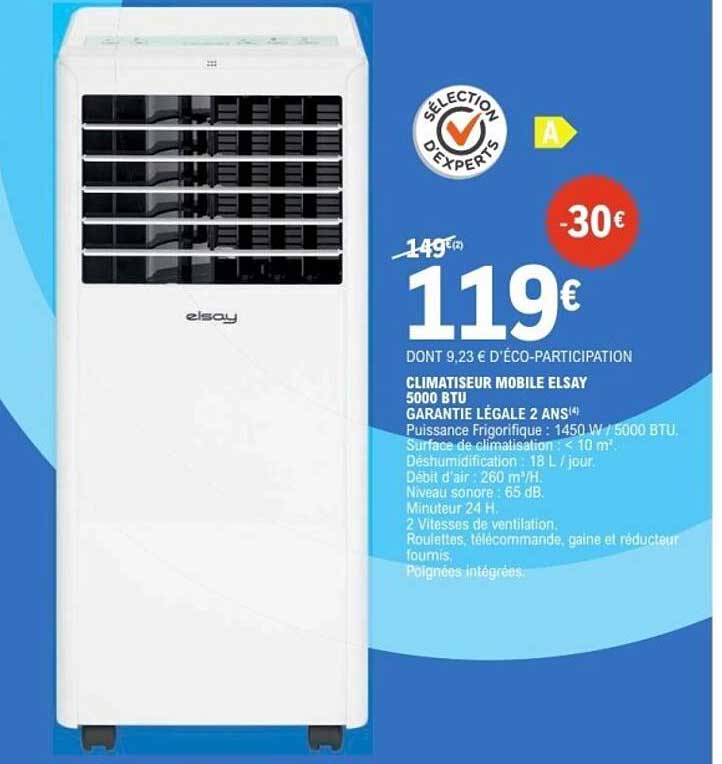 CLIMATISEUR MOBILE ELSAY 5000 BTU