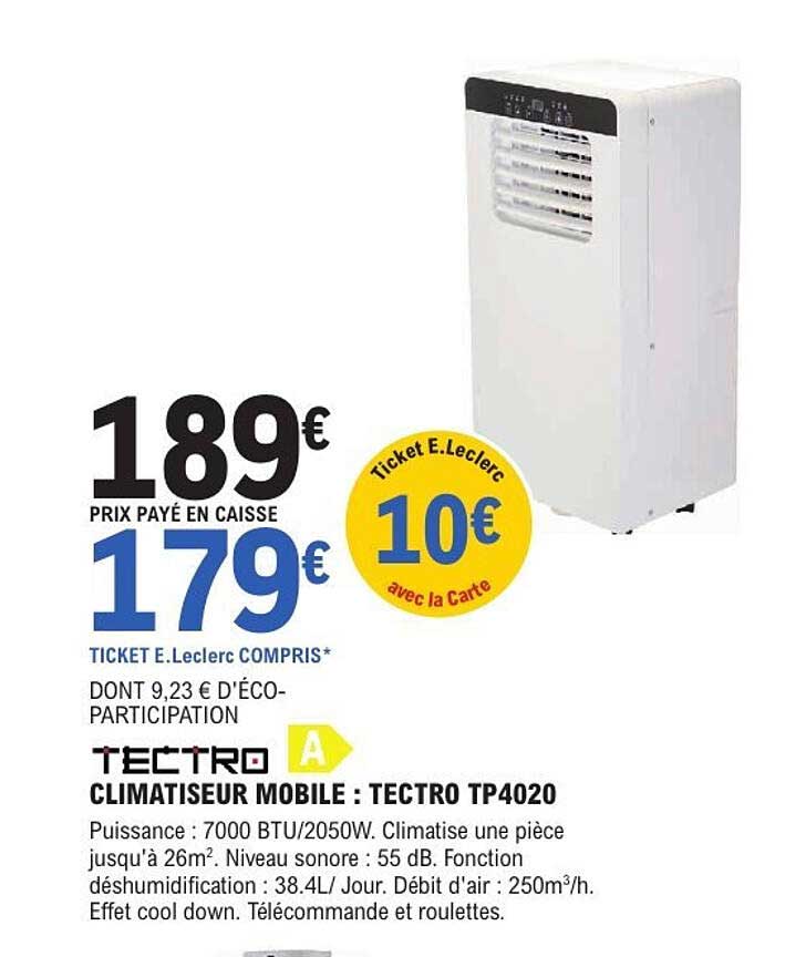 CLIMATISEUR MOBILE : TECTRO TP4020