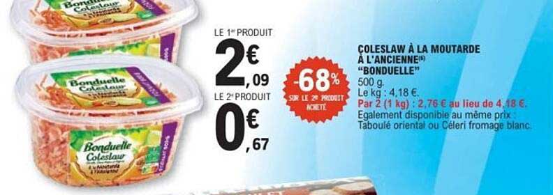 COLESLAW À LA MOUTARDE À L'ANCIENNE® "BONDUELLE"