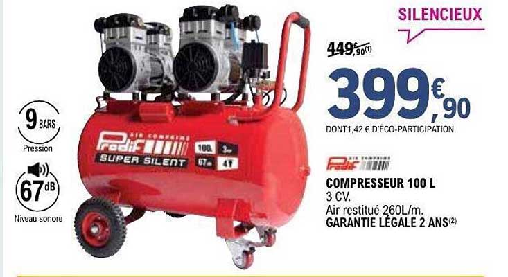 COMPRESSEUR 100 L 3 CV.
