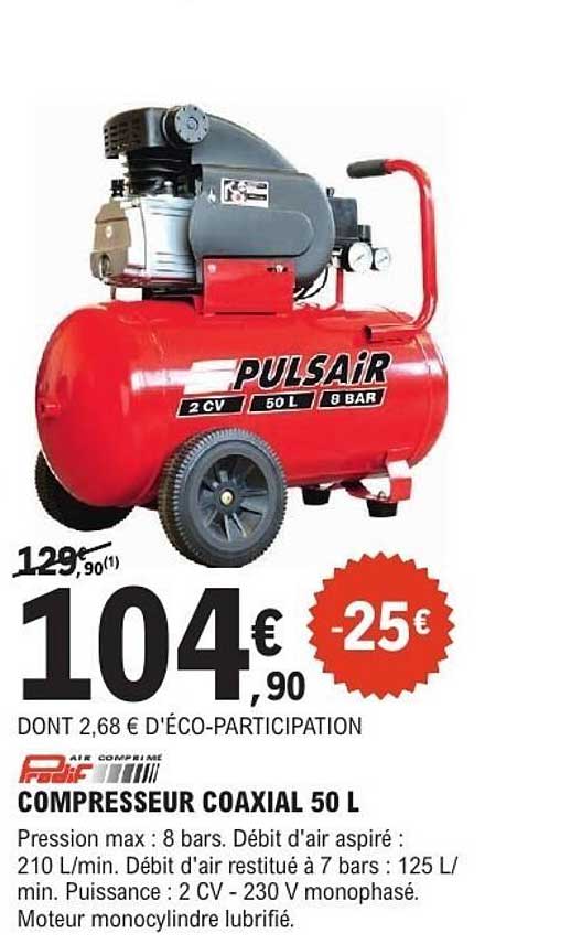 COMPRESSEUR COAXIAL 50 L