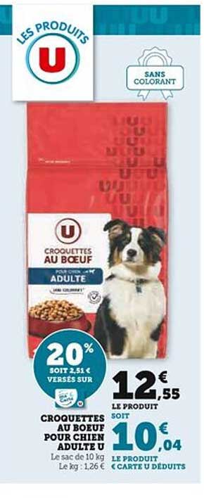 CROQUETTES AU BŒUF POUR CHIEN ADULTE U