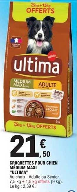 CROQUETTES POUR CHIEN MOYEN MAXI "ULTIMA"