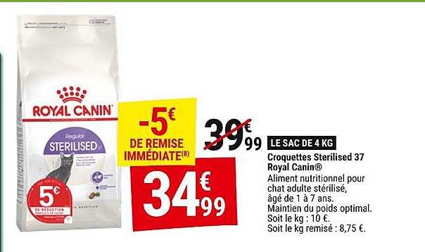 Croquettes Sterilised 37 Royal Canin®